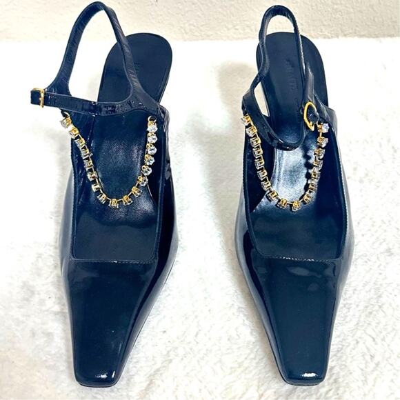 KHAITE Sidney Crystal Chain Pump- 24-karat gold-plated crystal chain - Picture 5 of 7